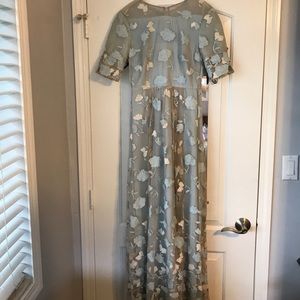 Bcbg light blue floral maxi dress